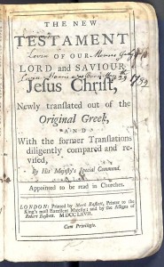 Thomas Pollitt Bible 1767 Children of Titus and frontpage Matthew